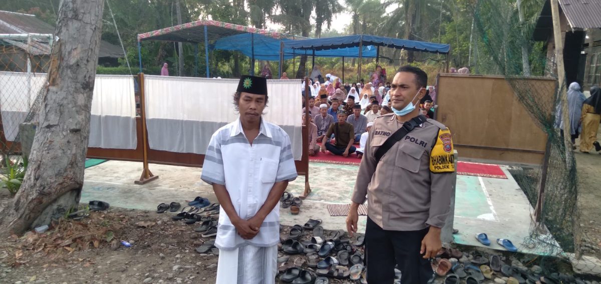 PAM Sholat Idul Adha 1444 H / 2023 di Mesjid – Mesjid Muhammadiyah di Wilkum ” Wilayah Hukum “, Polsek Tanjung Pura, Kab. Langkat