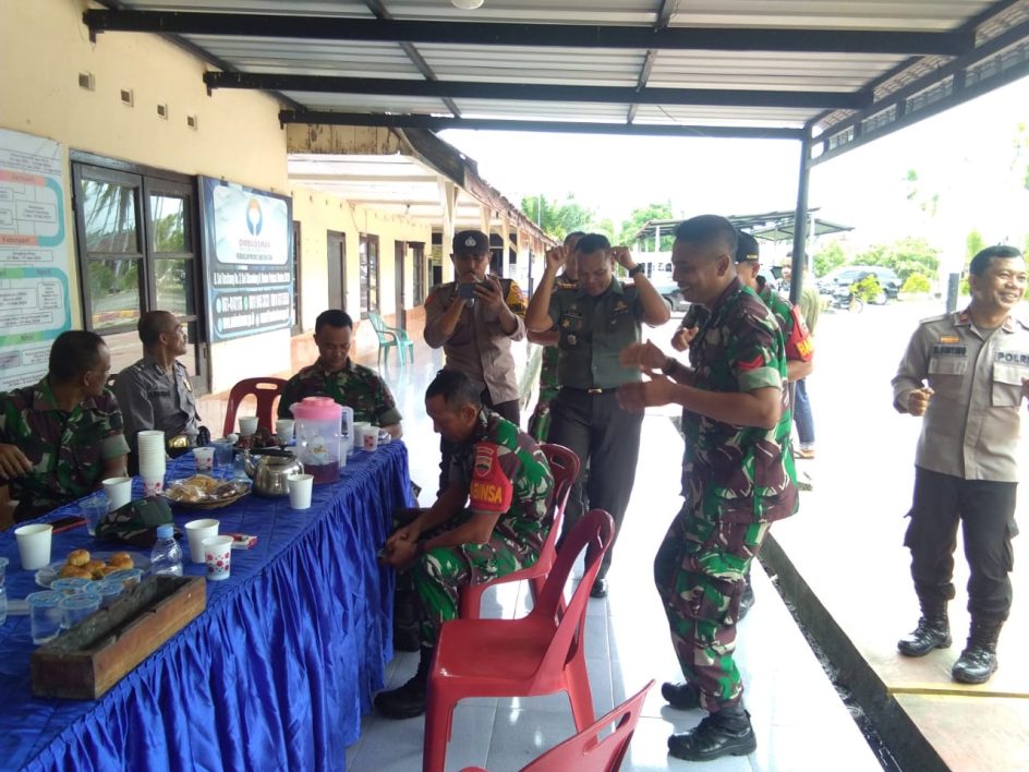 Kunjungan Ucapan Selamat HUT Bhayangkara ke- 77 Tahun 2023 Dari Koramil 11/Tanjung Pura.