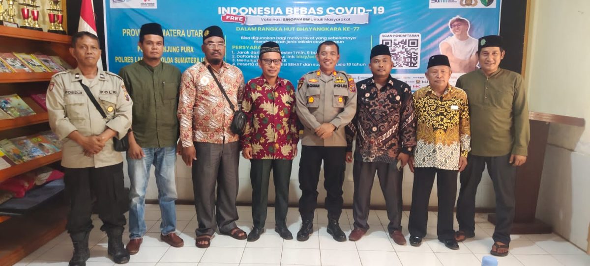 Kapolsek Tanjung Pura, Polda Sumut, Menerima Audensi Dalam Rangka, Muscab Muhammaddiyah Ke XII. Di Desa Pantai Cermin, Kec. Tanjung Pura, Kab. Langkat, Sumut, Dan Di Aula Polsek Tanjung Pura. 