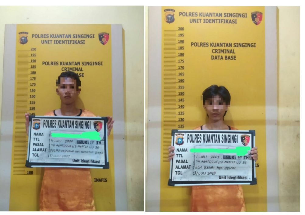 Ungkap Kasus Penyalahgunaan Narkoba Jenis Sabu, Tim Mata Elang Satresnarkoba Polres Kuansing Ringkus 2 Orang.