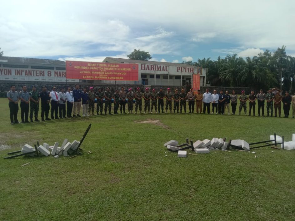 Sertijab Danyon Infanteri 8 Marinir Harimau Putih Tangkahan Lagan Pangkalan Berandan Kab. Langkat.