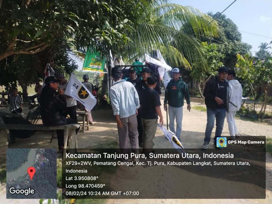 Pengamanan “PAM”, Oleh Polsek Tanjung Pura Di Dusun IV Palu Merbau, Desa Pematang Cengal