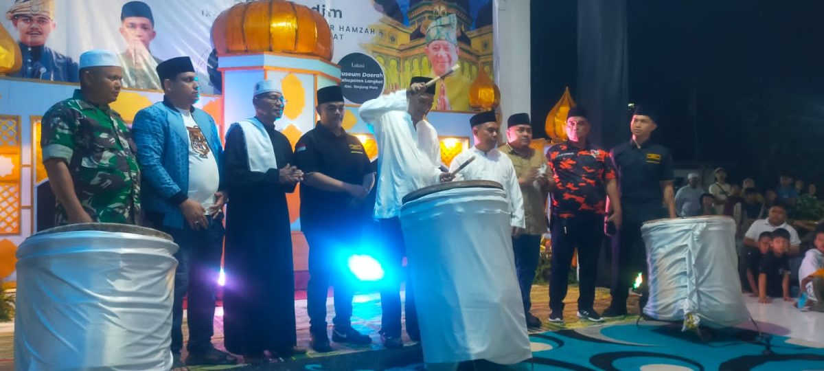Pembukaan Festival Tabuh Bedug Dan Gema Takbir, Menyambut Hari Raya Idul Adha 1445H-2024M, Di Tanjung Pura, Polsek Tanjung Pura : Memberi Pengamanan Berlangsung-nya Kegiatan –