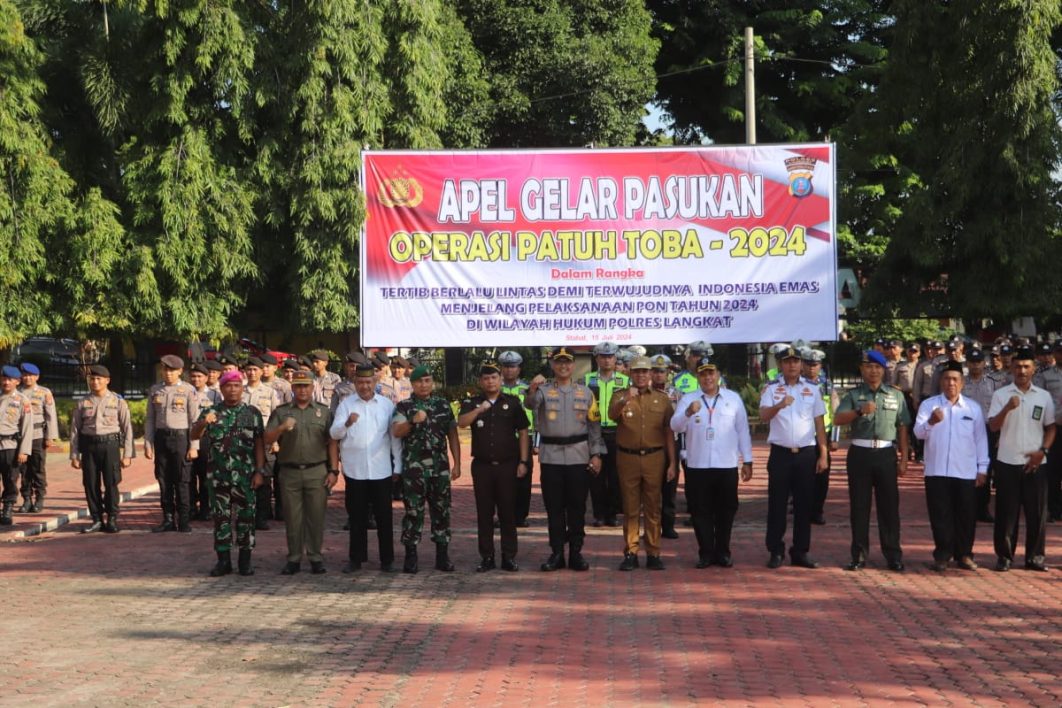Kegiatan Apel Gelar  Operasi Patuh Toba 2024 Di Polres Langkat.