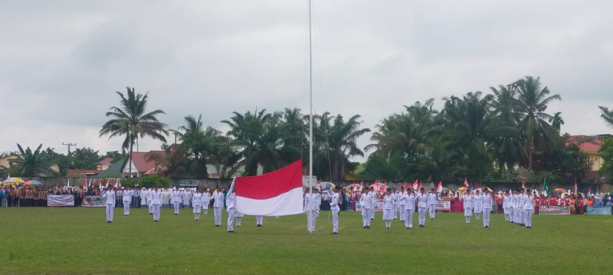 Pengibaran Bendera, Rangka Hari Kemerdekaan Republik Indonesia Ke-79 Di Tanjung Pura.