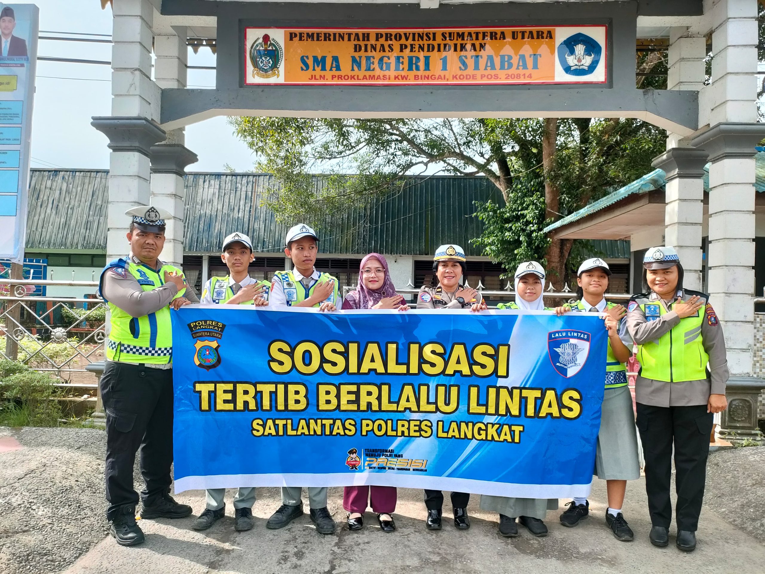 Sat Lantas Polres Langkat Laksanakan Sosialisasi Tertib Berlalu Lintas Untuk Masyarakat
