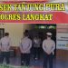 Personil Polsek Tanjung Pura Persiapan Apel, Dalam Kunjungan Kerja Gubsu Ke Tanjung Pura.