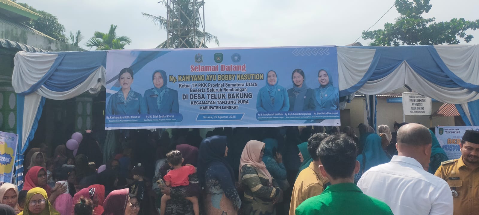 Kunjungan Ketua TP PKK Sumut Berkunjung Ke Tanjung Pura, Kabupaten Langkat.