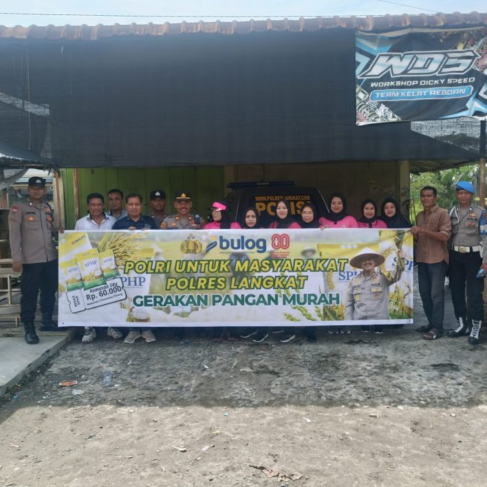 Gerakan Pangan Murah (GPM) Berlangsung Di Tanjung Pura Hari Ini.