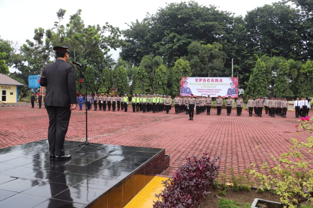 Kapolres Pimpin Upacara Hari Kesaktian Pancasila di Mapolres Langkat, Dibacakan Ikrar Tekat Pertahankan Pancasila.