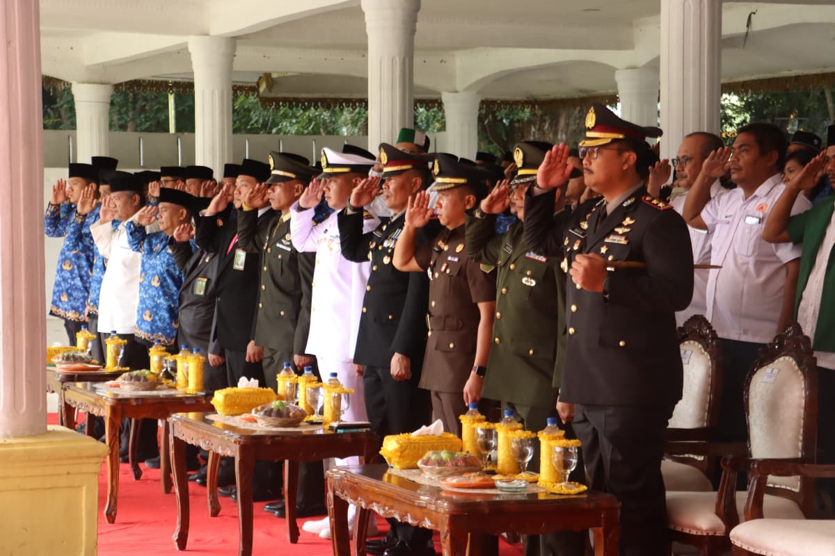 Kapolres Langkat Hadiri Upacara Peringatan Hari Sumpah Pemuda ke- 79, Di Lapangan Alun-Alun Langkat.